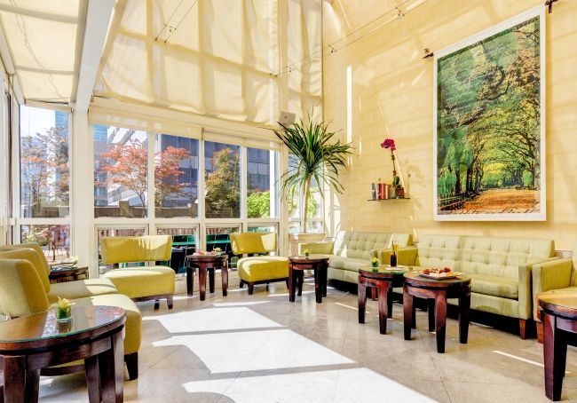 Get cozy by the fireplace in the Writer's Den or read a book in the greenhouse.
